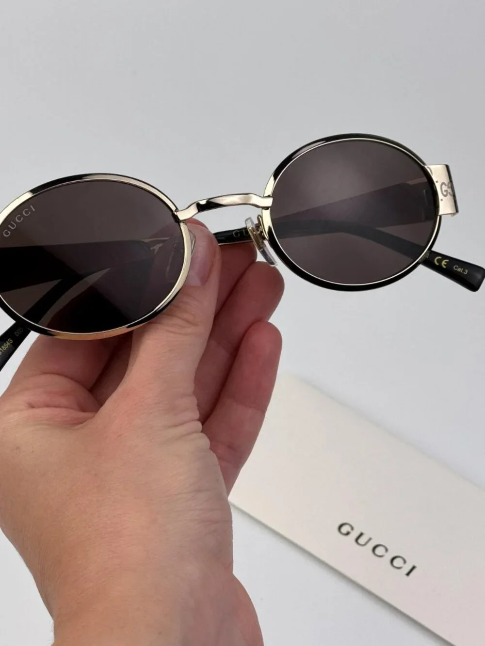 GUCCI GG1854S 005 GOLD BROWN SUNGLASSES